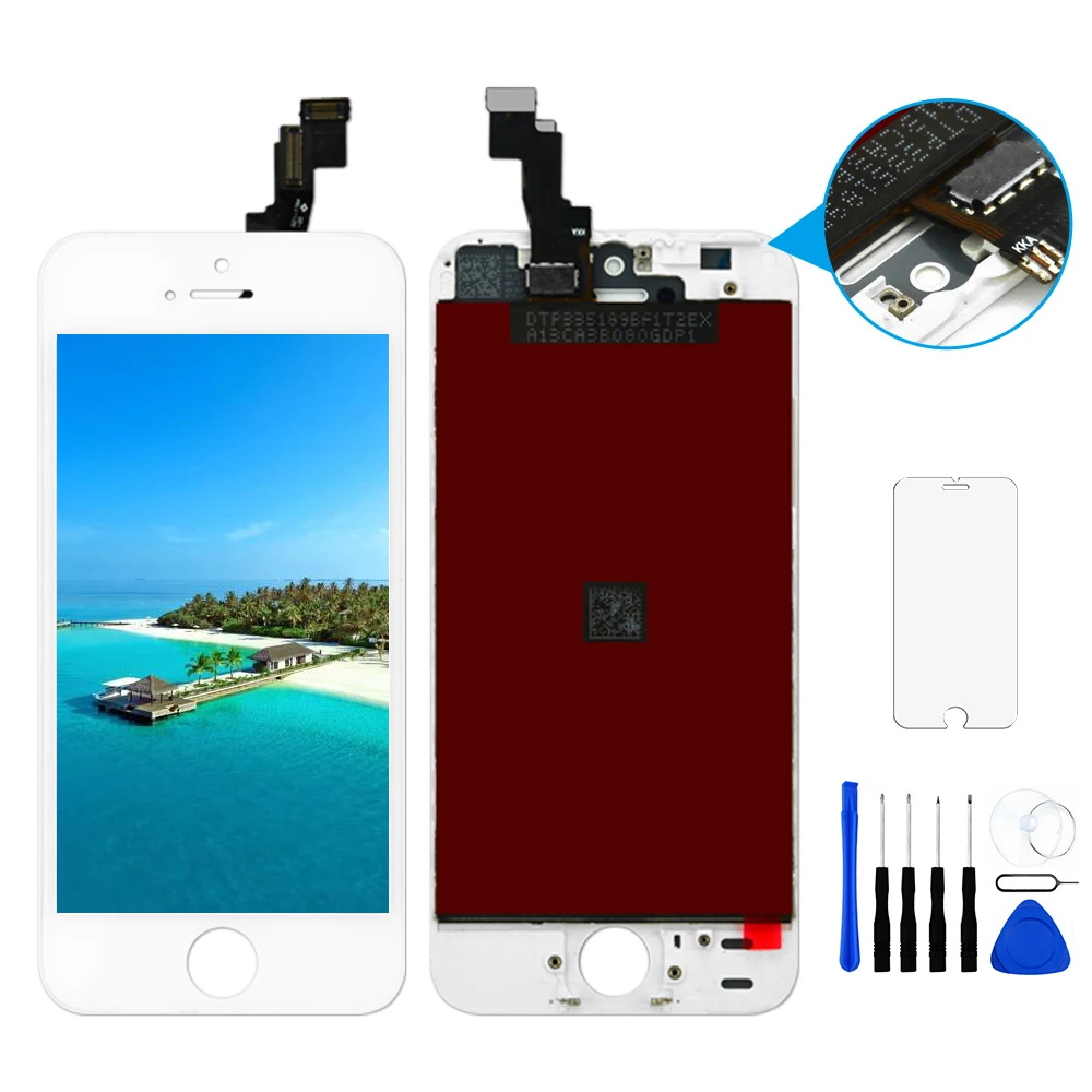 Для iPhone 5s ЖК дисплей сенсорный экран дигитайзер для сборки A1453 A1457 A1518 A1528 A1530 A1533