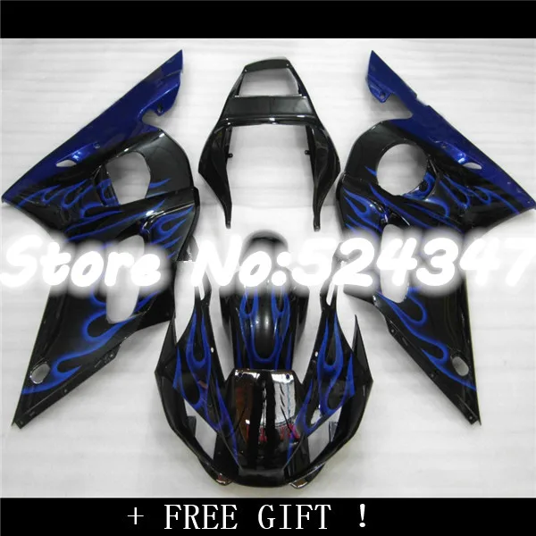 Nn-Blue flames YZFR6 YZF600 98-02 Blue black YZF R6 YZF-R6 1998 1999 2000 2001 Обтекатели для Yamaha | Автомобили и