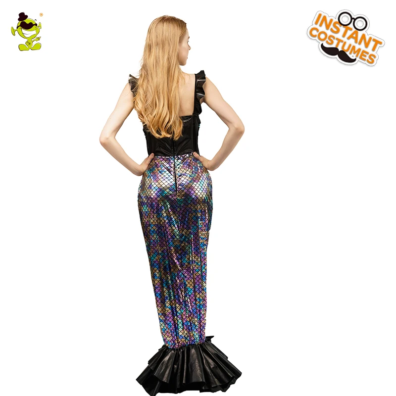 

Lady's Sexy Mermaid Dresses Costumes Christmas Cosplay Colorful Sequin Mermaid Outfits Halloween Party Fancy Dress Up for Women