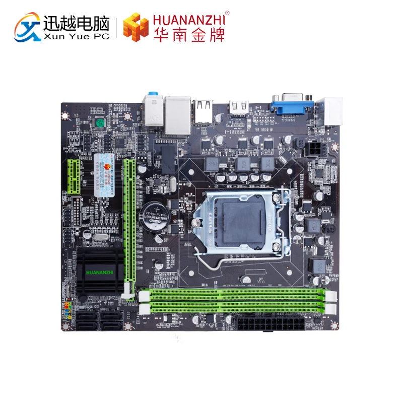 Huanan Zhi H61 PRO M-ATX рабочего Материнская плата H61 LGA 1155 Поддержка i3 i5 DDR3 1333/1600 МГц 16 Гб SATA2.0 USB2.0 PCI-E VGA HDMI