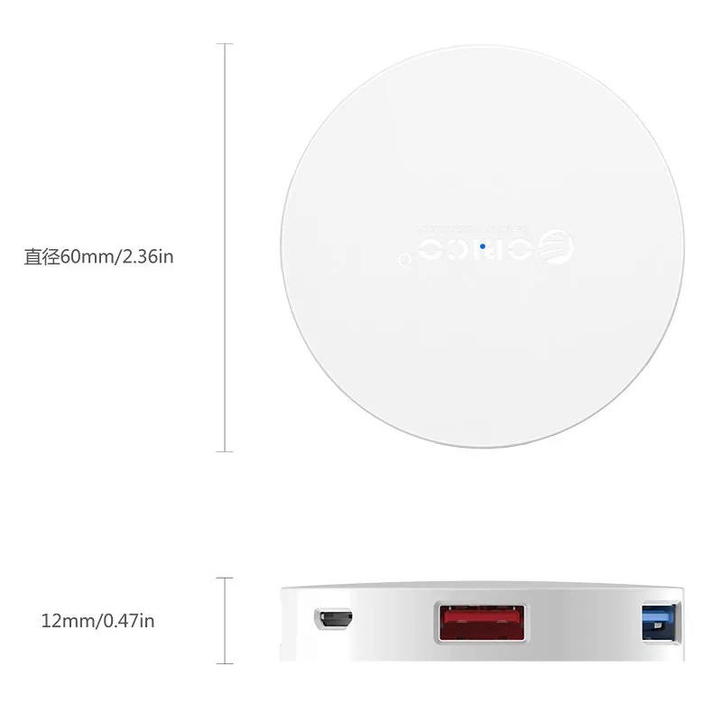 ORICO 4 порта s USB 3 0 концентратор с портом Micro Power Support порт для зарядки OTG адаптер