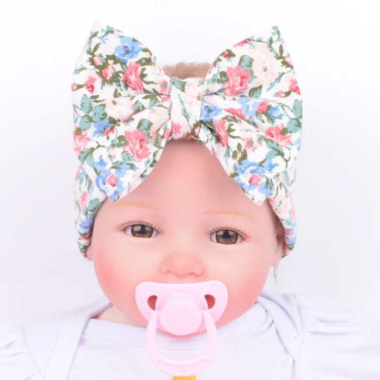 Головная повязка для новорожденных маленькая Цветочная эластичная Детская