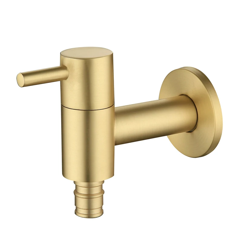 Кран для стиральной машины настенный кран медный матовый золотой сада маленький