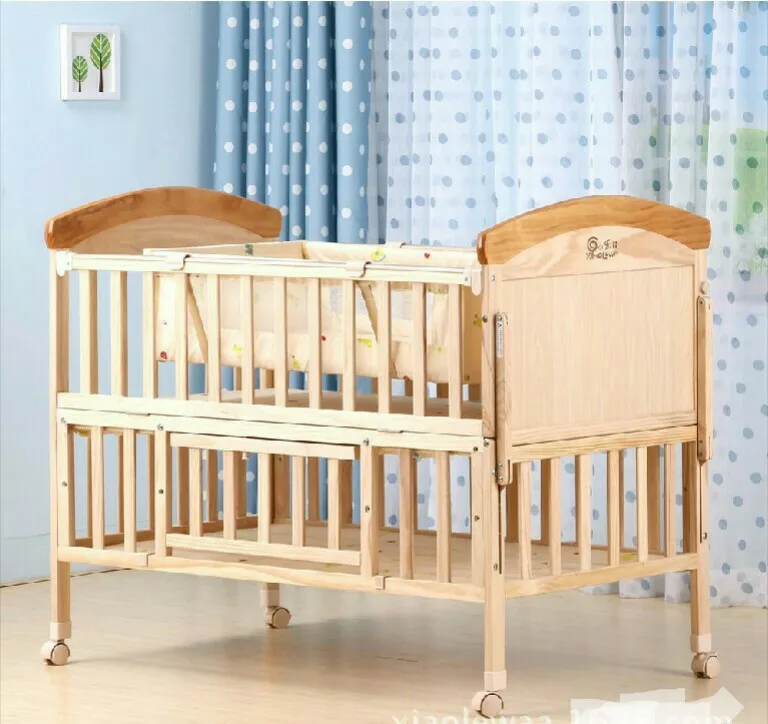 Baby Cribs Bedding Solid wood baby nest Multi-functional with Cradle and mosquito net trolley lounger NAF bassinet sale | Мать и ребенок