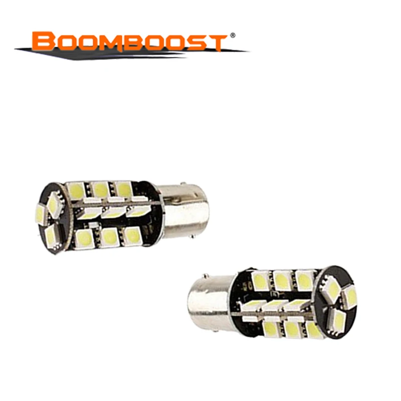 

10Pcs Brake stop 1156 BA15S 27SMD Signal Lamp White 5050 Brake Tail Reverse Turn Reversing light Canbus Led 12V DC