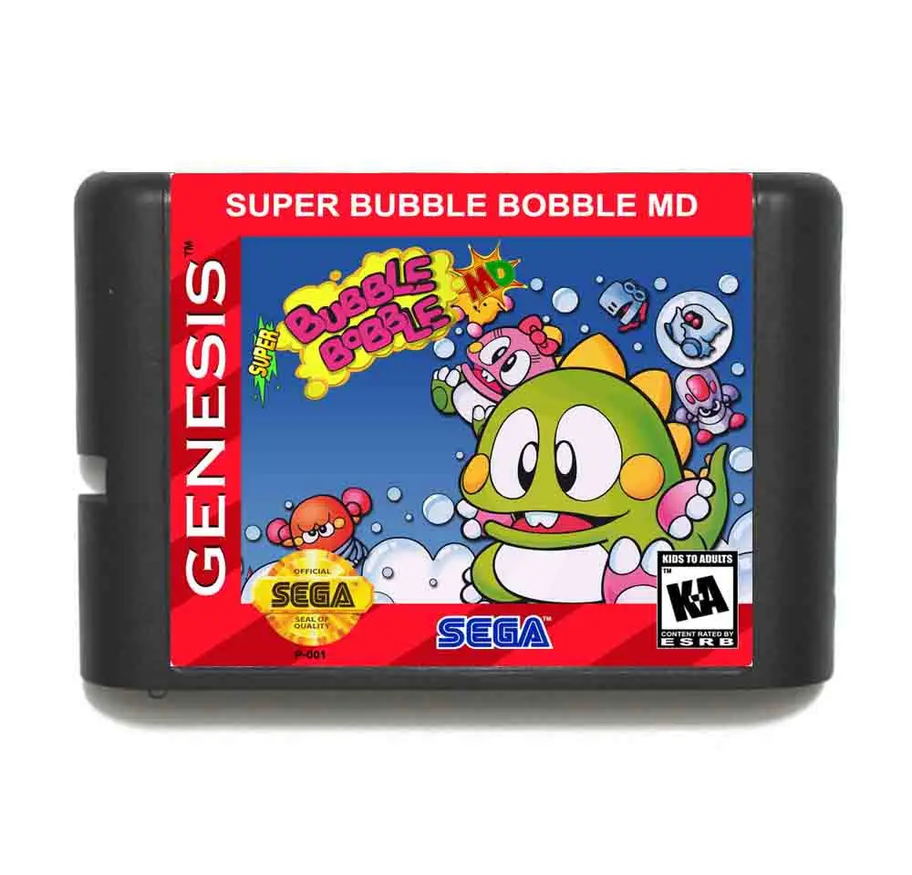 Супер пузырьковый 16 бит MD игровая карта с розничной коробкой для Sega Mega Drive |