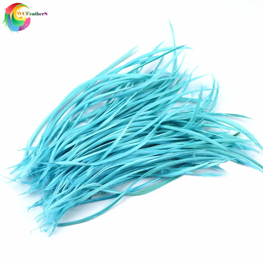turquoise 50 шт красочные DIY украшения головной убор удлинение Обрезка гусиное перо 6-8 дюймов/15-20 см для свадьбы карнавал Декор элегантные перья - Цвет: turquoise