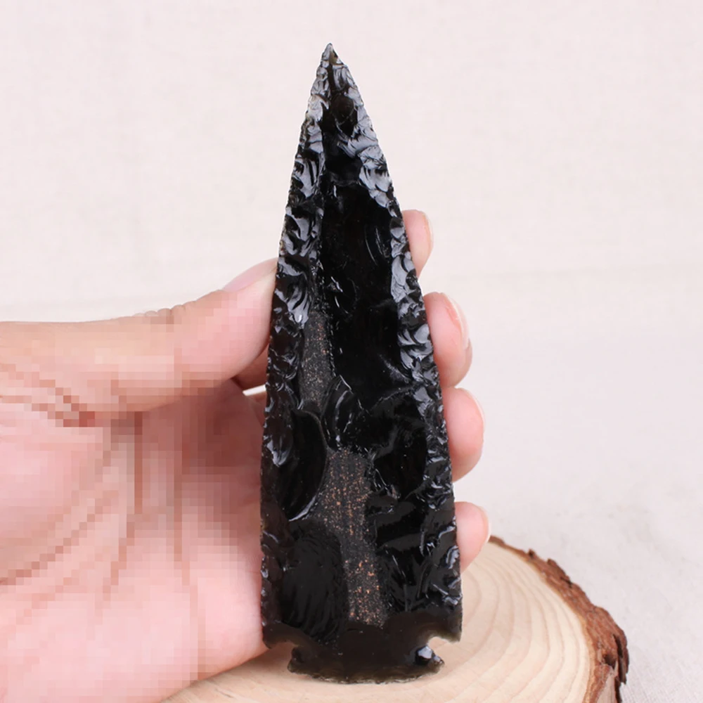 DS натуральный черный обсидиан Подвески кулон сырья ожерелье с кварцевыми