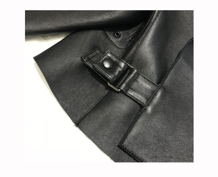 OFTBUY/2019 Весенняя женская куртка из натуральной овечьей кожи свободное короткое