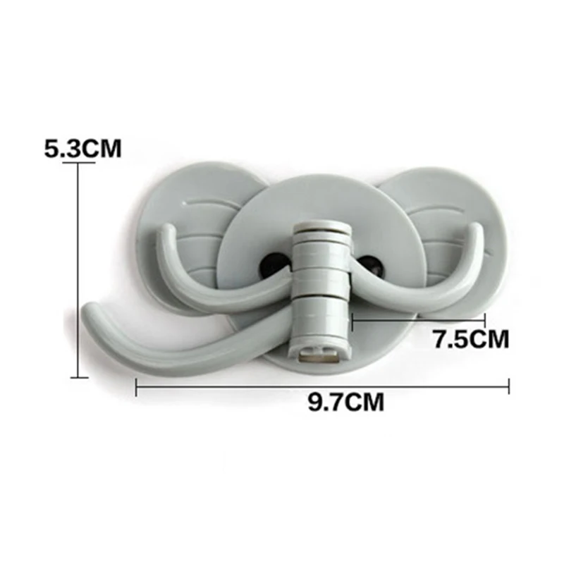QuickDone декоративный настенный держатель для ключей милый слон пластиковая