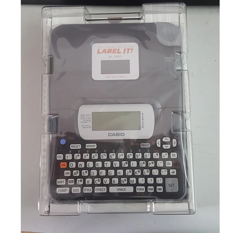 Английская этикетка принтер KL-820 цифровая Наклейка машина, цена маркировочный пистолет бумага для печати Ширина 6 мм 9 мм 12 мм 18 мм 24 мм