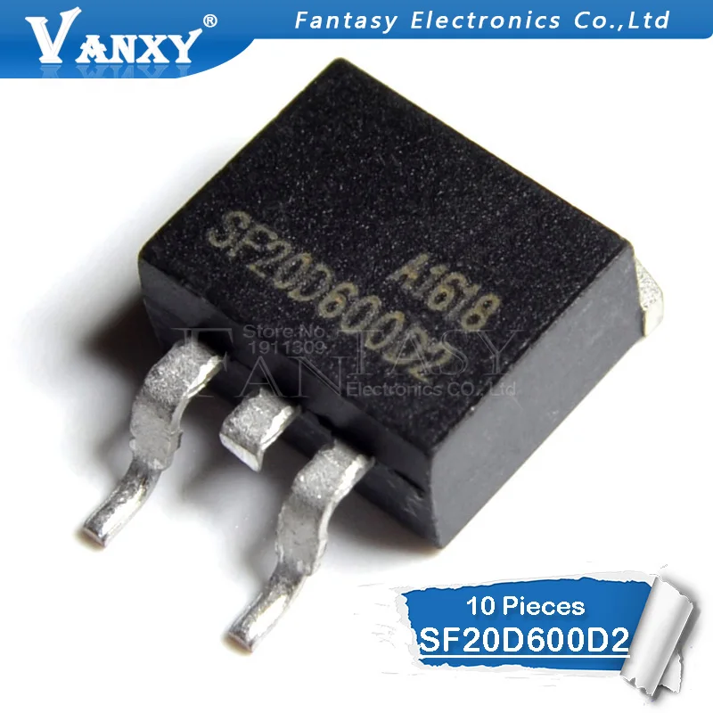 10 шт. SF20D600D2 TO-263 SF20D600 TO263 20D600 20D600D2 600 в 20A новый оригинальный | Электронные