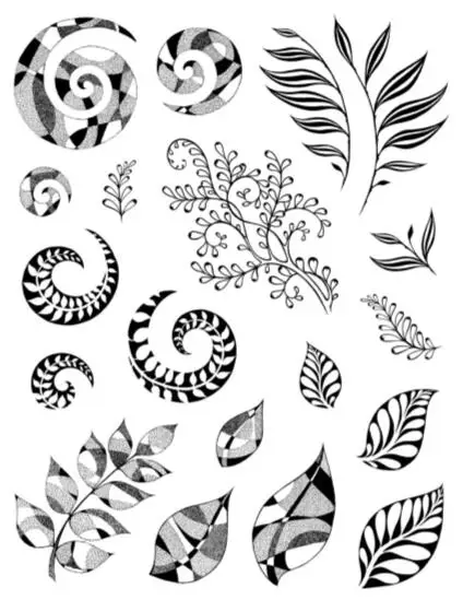 Spirals and Leaves Transparent Clear Silicone Stamp/Seal for DIY scrapbooking/photo album Decorative clear stamp M1198 | Дом и сад