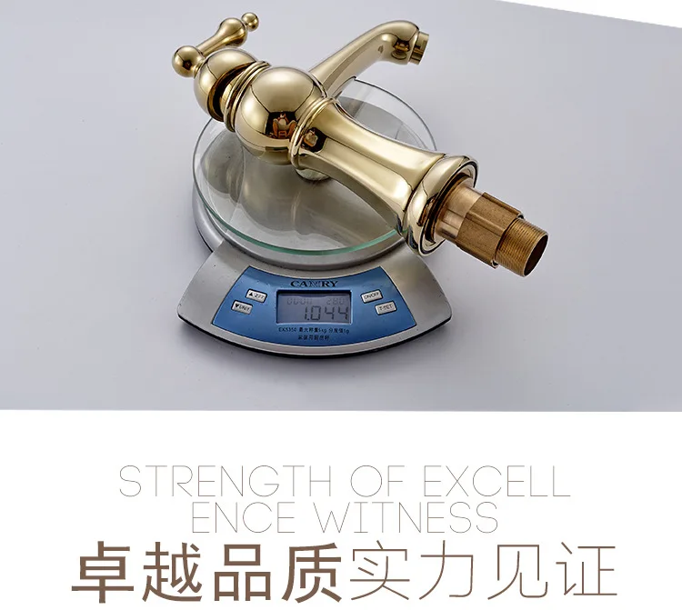 Free shipping hot sale gold basin sink mixer tap with single lever kitchen faucet of solid brass bathroom | Обустройство дома