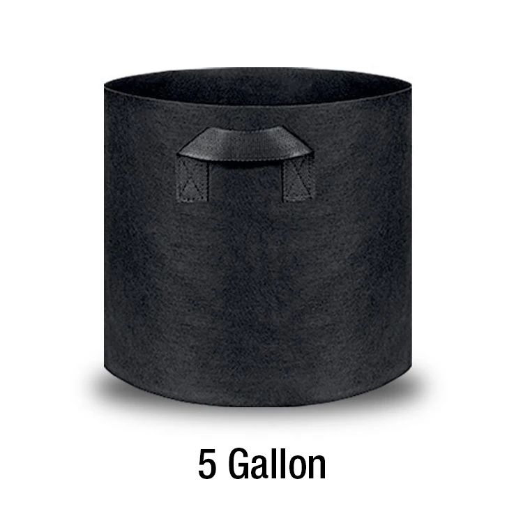 Black-5 gallon 1-10 галлонов ткани для выращивания сумки дышащие горшки для цветов корень мешок контейнер завод умные горшки ручки Садовые принадлежности цветочный горшок - Цвет: Black-5 gallon