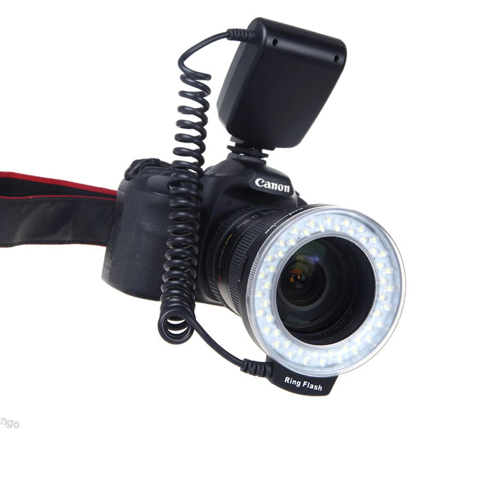 48 LED with 8 Adapter Ring Macro Flash/Continuous Light for Nikon Canon Pentax Olympus DSLR Camera | Электроника