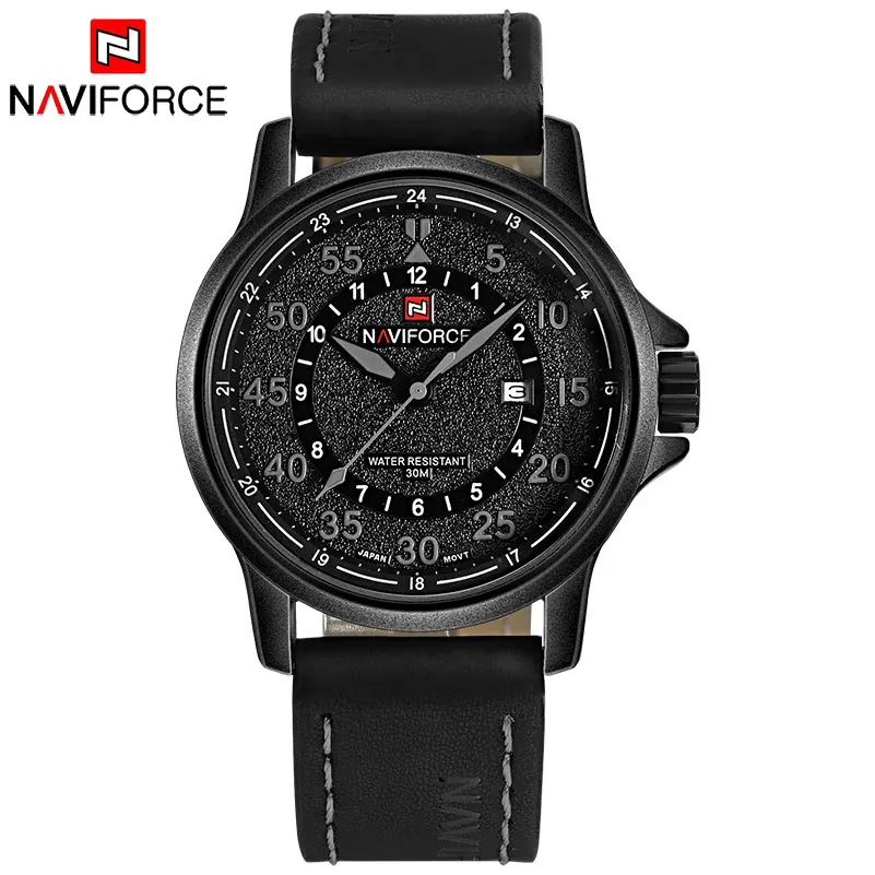 Часы наручные NAVIFORCE Мужские кварцевые спортивные водонепроницаемые аналоговые с