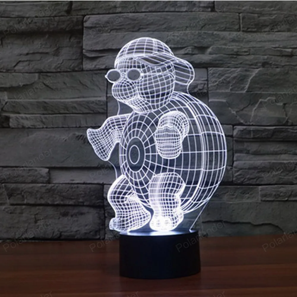 Цвета изменение 3D ночник Светодиодные настольные лампы дом Декор Спальня чтения