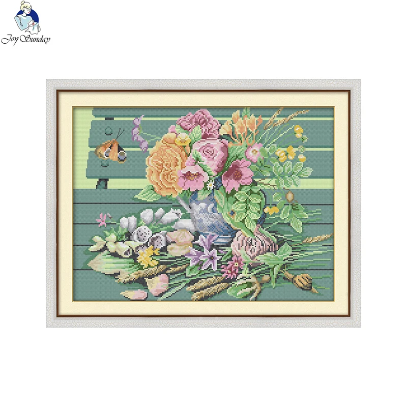 Набор для рукоделия ваза на стуле напечатанный ткани самостоятельной вышивки