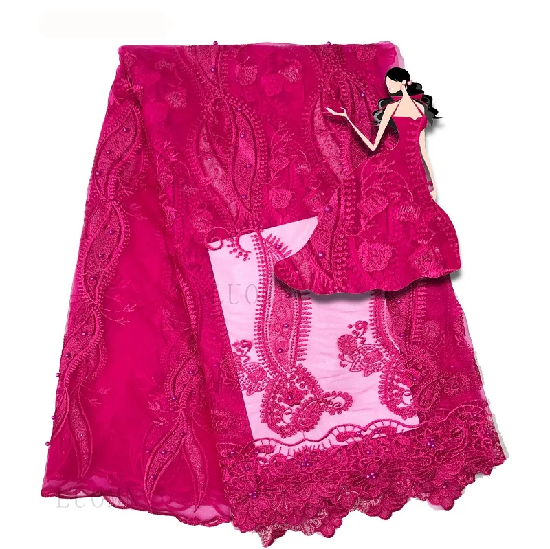 Кружевная ткань в нигерийском стиле французский Тюль с вышивкой Дубае новейшая