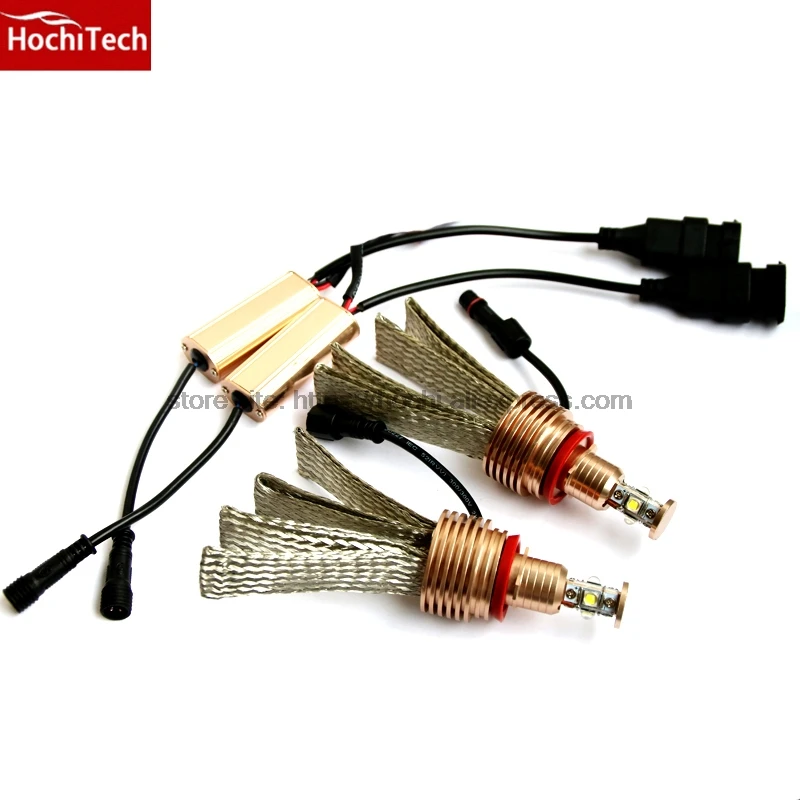 HochiTech ангельские глаза светильник 80 Вт H8 5500LM 6000K белый Светодиодный Маркер для BMW