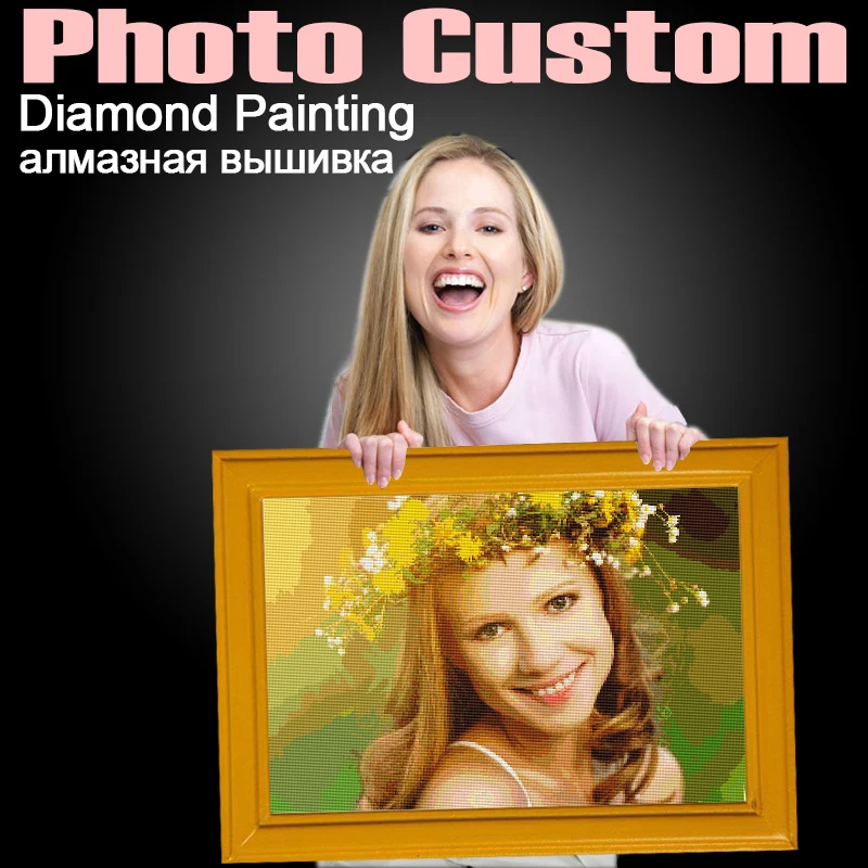

Dispaint Photo Custom 5D Diamond Painting Cross Stitch Full Square/Round Rhinestone DIY Diamond 3D Diamond Embroidery Gift ZX