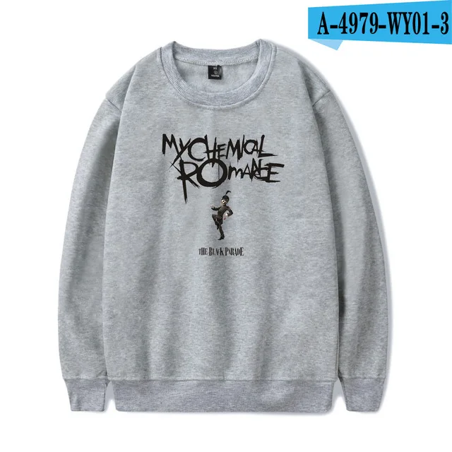 gray My Chemical Romance толстовки для мужчин женщин черный парад панк эмо рок Толстовка свитер осень зима спортивный костюм топы негабаритных одежда - Цвет: gray