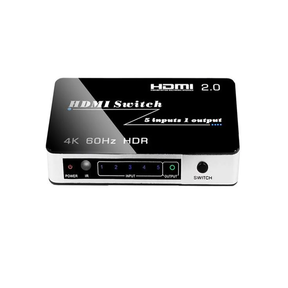 PUZHIJIE 4K HDMI 2 0 переключатель 5x1 5 в 1 выход 60Hz HDR 3D 1080P коммутатор с ИК пультом для PS4 Pro