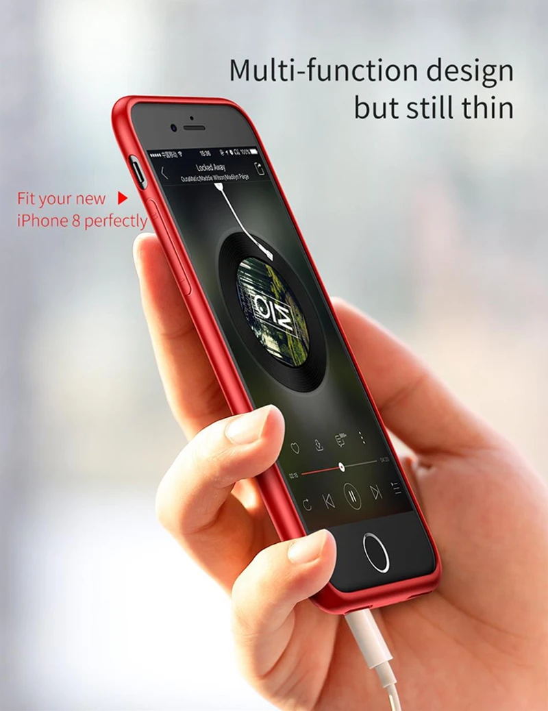 Двухъядерный процессор зарядки и аудио адаптер для iPhone X 7 8 Plus чехол для телефона с аудио зарядным адаптером Jack музыкальный пульт