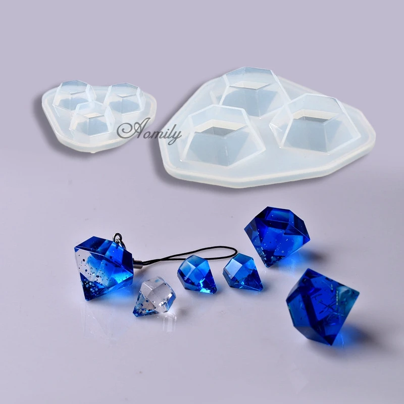 Aomily 3D Алмазная форма кремния DIY кондитерский бар ледяной блок Мыло Плесень произведение искусства для шоколада, желе, конфет форма для выпечки, формочка подарок