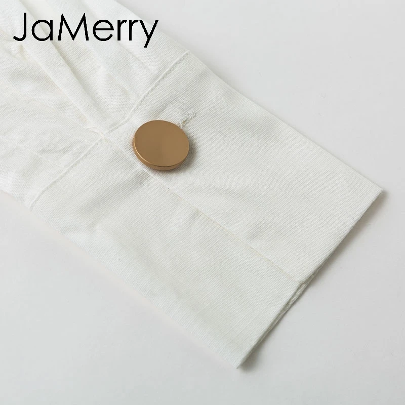 JaMerry/Винтажные повседневные белые блузки с одним плечом рубашка летний