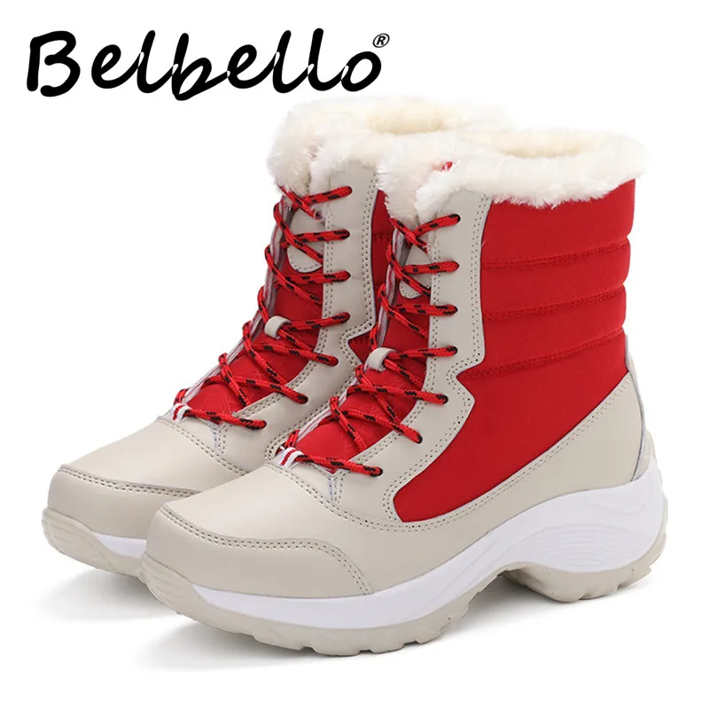 Belbello 2019 зимние теплые ботинки мартинсы модные Нескользящие | Обувь