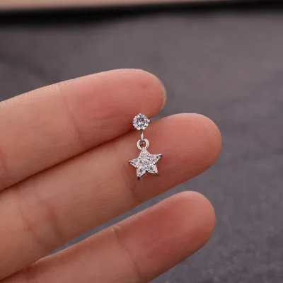 1pcs Helix Piercing Body Jewelry CZ Dangle Cartilage Ear Rings Tragus Earring Conch Earrings | Украшения и аксессуары
