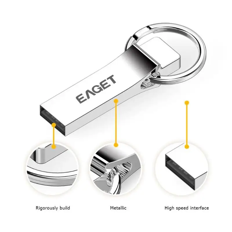 EAGET U9H мини металлический USB флэш-накопитель 8 ГБ 16 ГБ 32 ГБ флеш-диск USB 2,0 портативная карта памяти Ручка ручка с флэш-носителем USB флэш-диск
