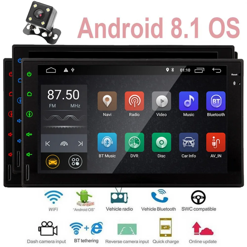 Android 8 1 Oreo 2 Din Автомобильный Стайлинг gps стерео 7 дюймов Сенсорный экран с