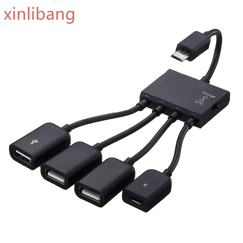 4 портовый микро USB OTG зарядный концентратор кабель переходник адаптер для