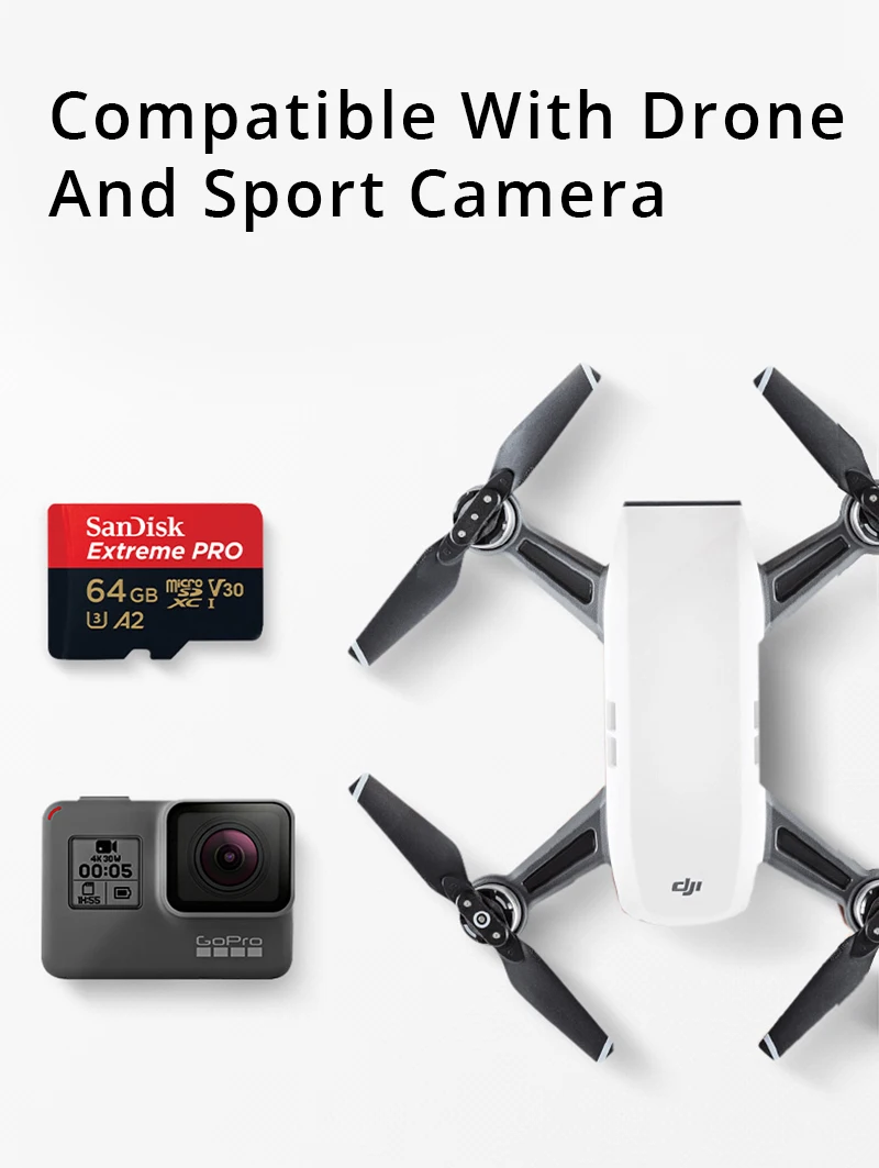 Двойной Флеш-накопитель SanDisk MicroSD карты 128 Гб карта памяти 64GB TF флеш-карта 256 Extreme PRO UHS-I C10 U3 A2 V30 SDXC 4K HD для Камера 170 МБ/с