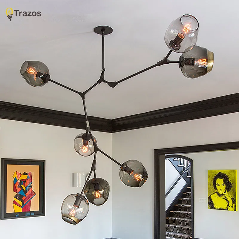 Дизайнерские Люстры В скандинавских филиалах идеи кулон ламповый стеклянный шар