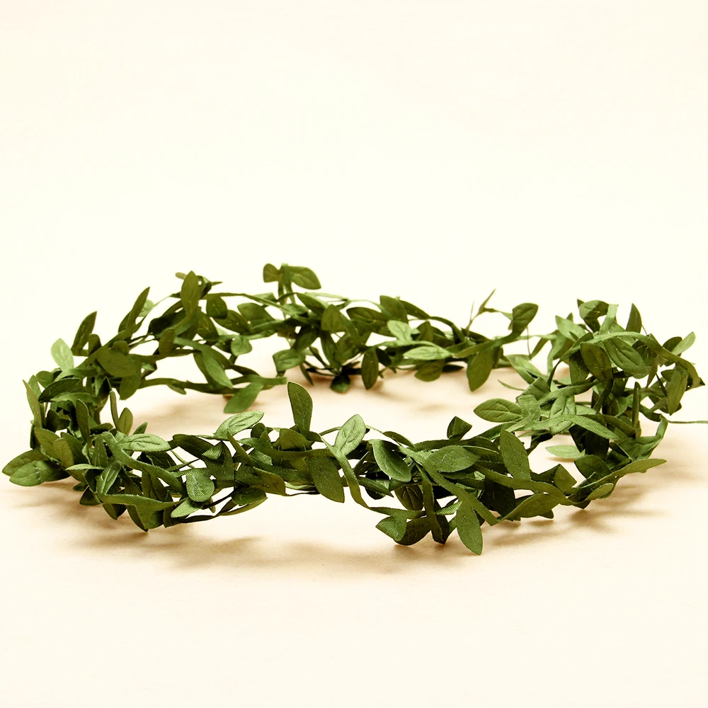 Шелковые листья ручной работы 5 метров искусственные зеленые для свадебного