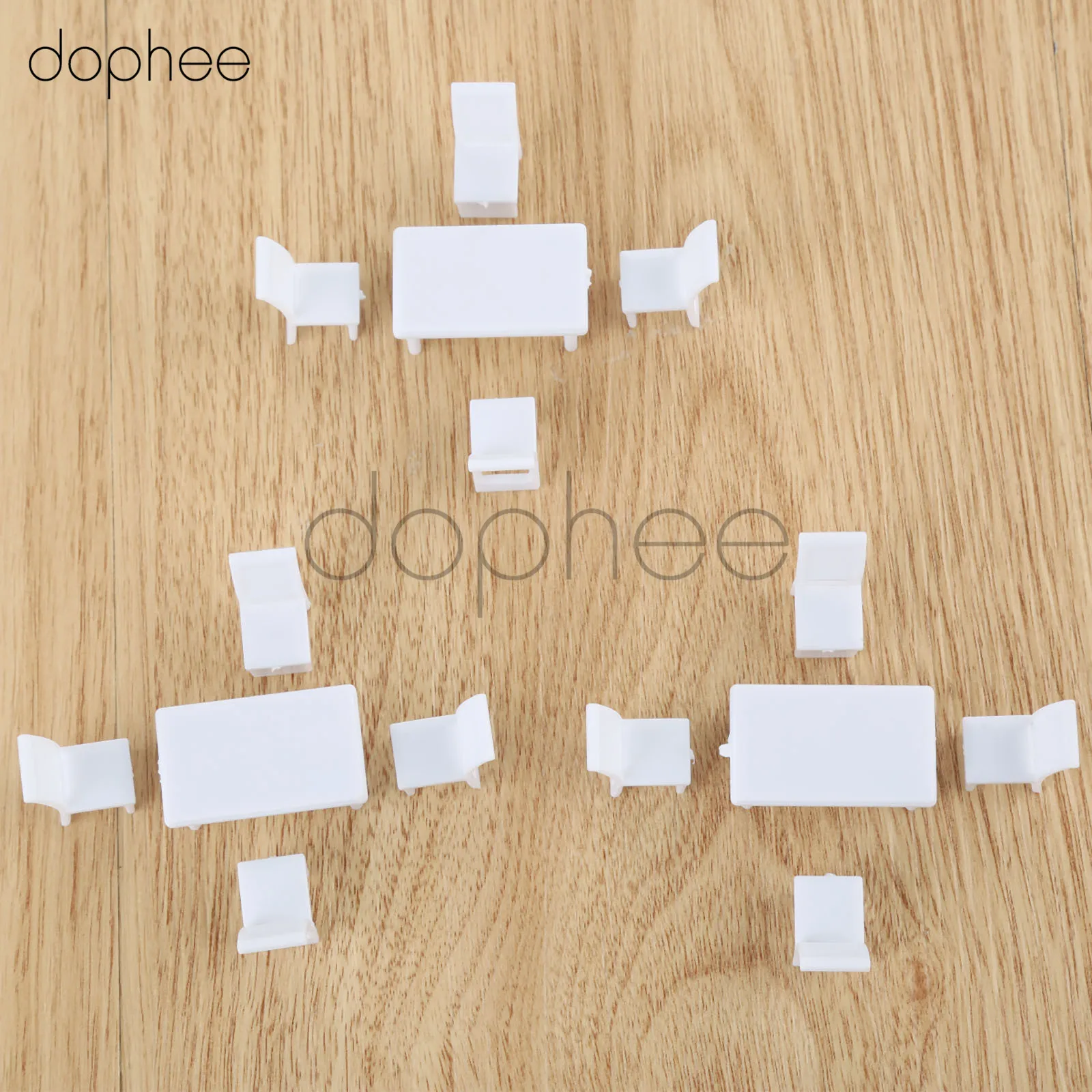 Dophee 10 комплектов 1:50 квадратный обеденный стол миниатюрный кукольный домик