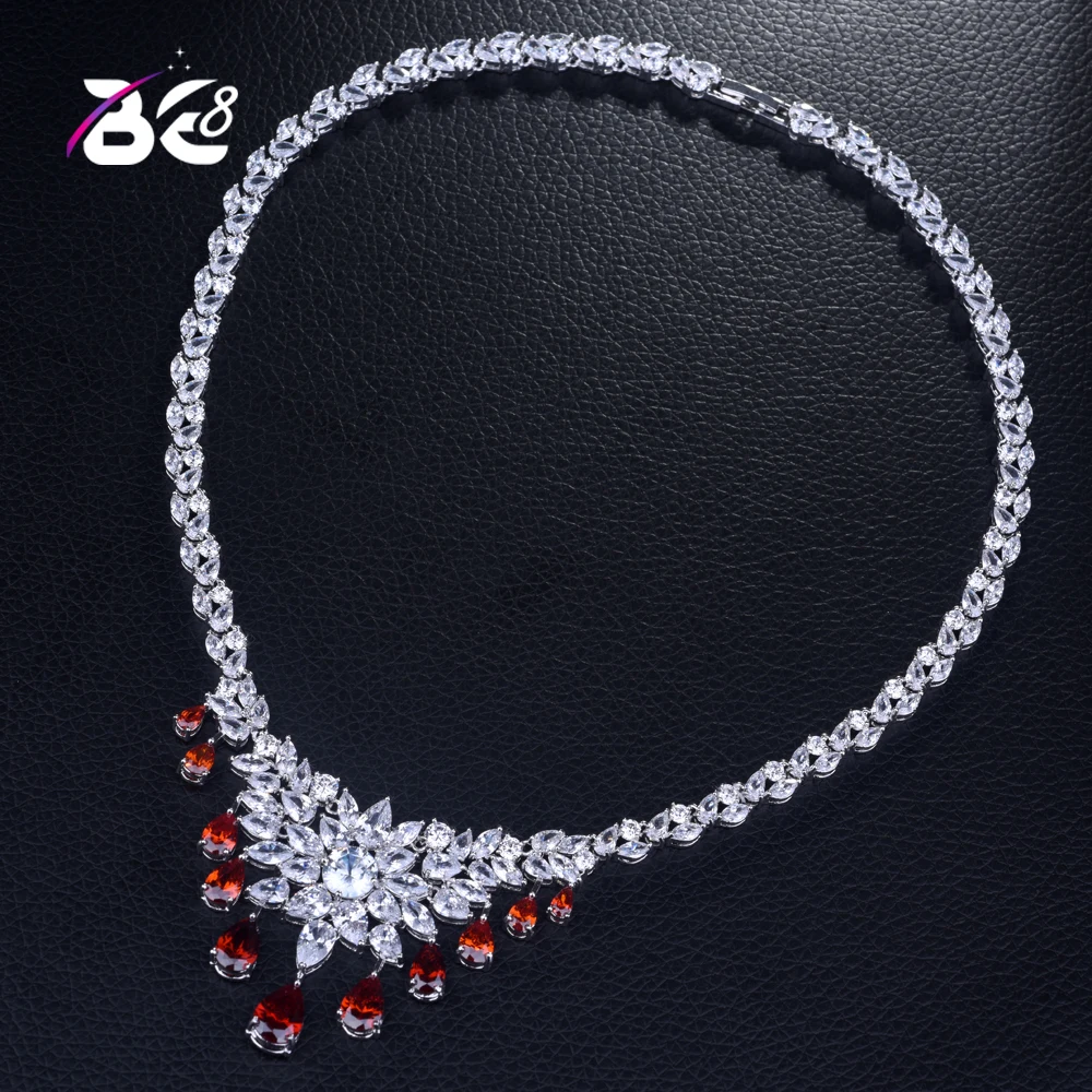 

Be 8 New Arrival AAA Cubic Zircon Water Drop Long Chain Necklace for Women Jewelry, Statement Necklace Wedding Accessories N076