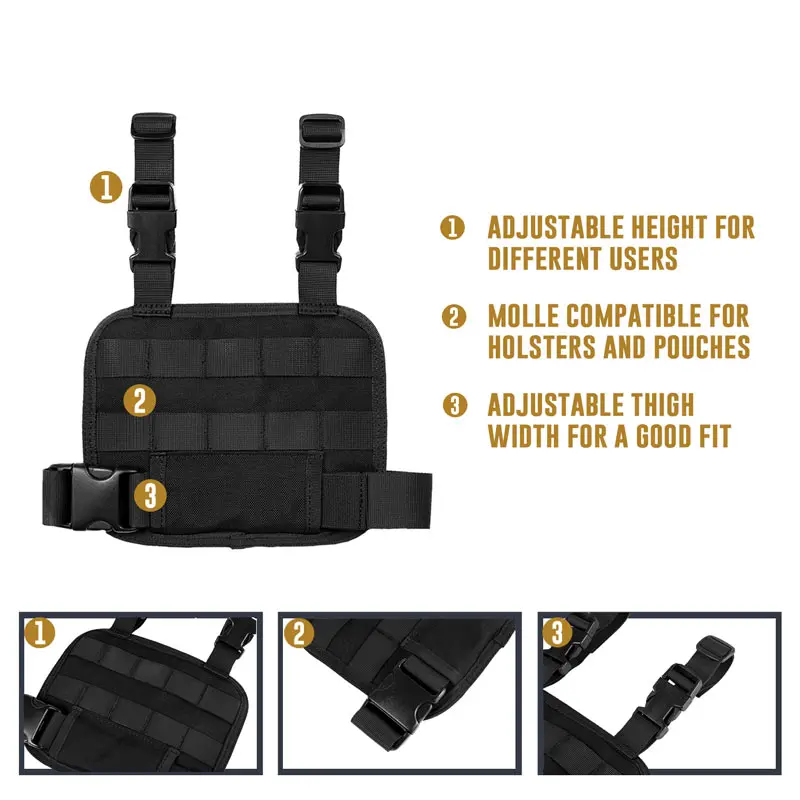 OneTigris 1000D нейлон MOLLE Тактические падения ноги платформы для охоты/Пейнтбол/страйкбол кобура платформы с быстроразъемной пряжкой