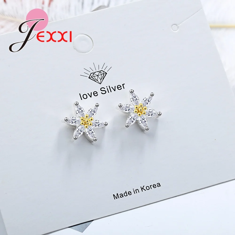 Красивые подарки для свадьбы невесты подружки блестящие серьги-гвоздики из