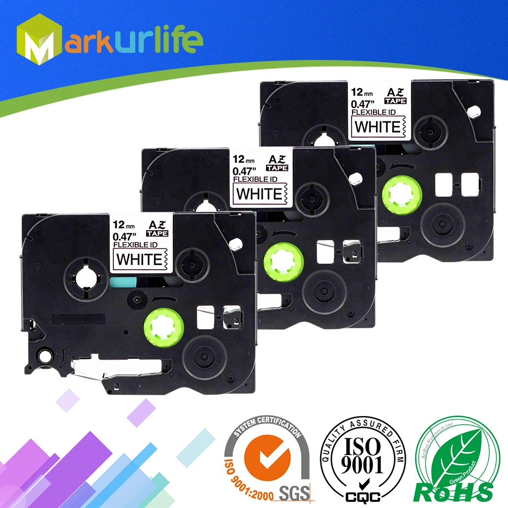 Гибкая идентификационная лента совместимая с принтером Brother P Touch 3 шт./лот