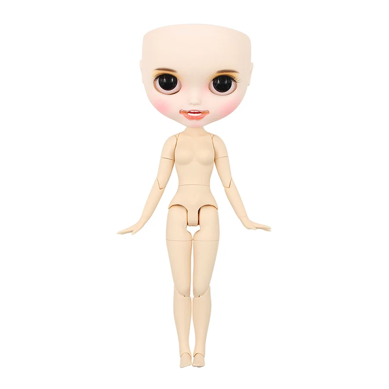 doll without scalp Кукла с гибкими суставами, матовое лицо без волос - Цвет: doll without scalp