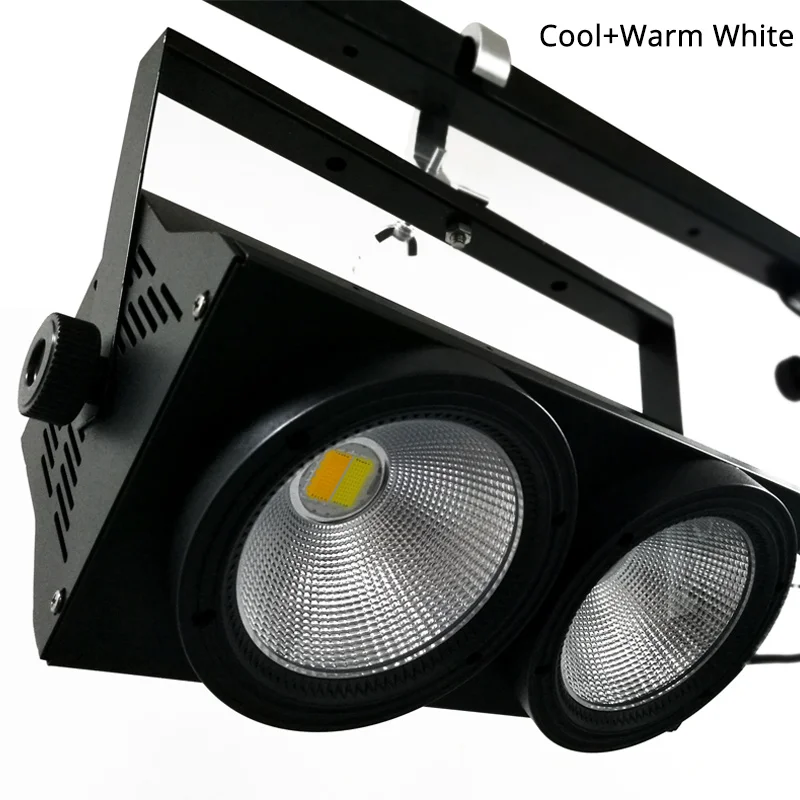 COB Cool Warm White 2 шт. 200 Вт Светодиодный светильник для умывания 2eye 2x100 Вт прожектор сценический светильник СВЕТОДИОДНЫЙ матричный Блиндер светильник DMX сценический светильник для шоу Conce - Цвет: COB Cool Warm White