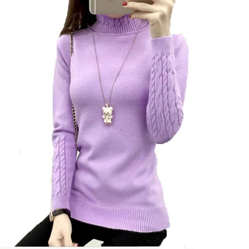 Плотные теплые вязаные свитера и пуловеры для женщин сезон весна-осень 2017