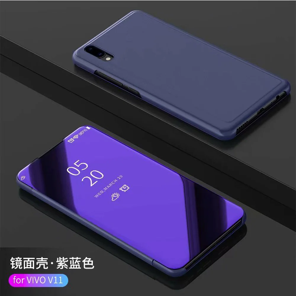 purplish blue Зеркальный флип-чехол для OPPO Realme 5Pro 3Pro Рено F11 Pro R11s плюс R9s R17 Pro F7 F9 A83 A9 A7 A5s A5Xs K1 FindX Renoz C2 Fundas - Цвет: purplish blue