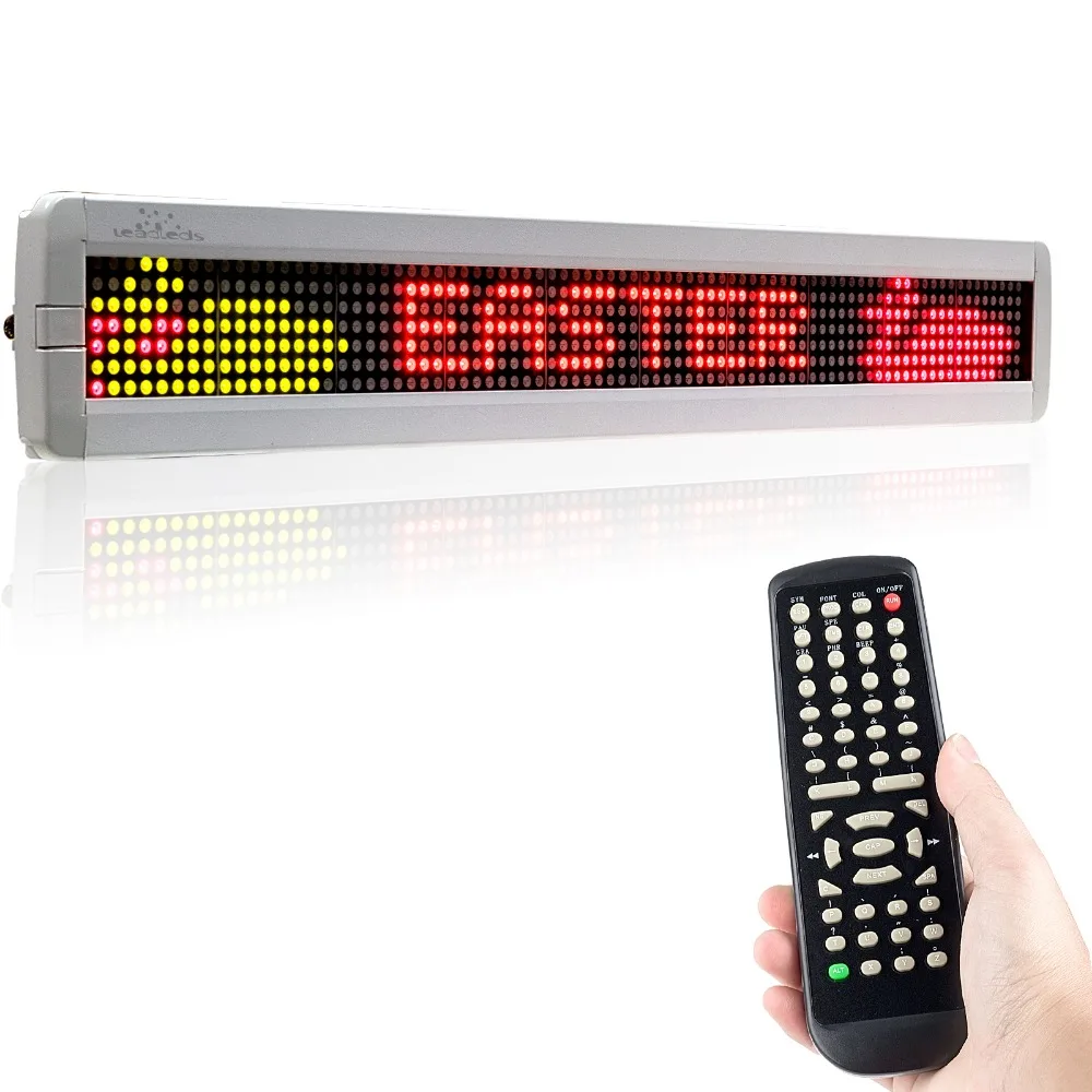 

2018 New 66CM White Border Remote 3color Animation LED sign Programmable Scroll Message Board for commercial Automotive Store