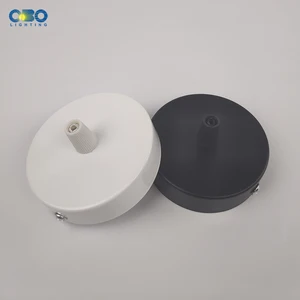 Железная Подвесная лампа, основание для потолочной пластины 80 мм, черногобелого цвета, сделай сам + стопорный провод, резиновая колодец, круглая лампа, основание 8 см